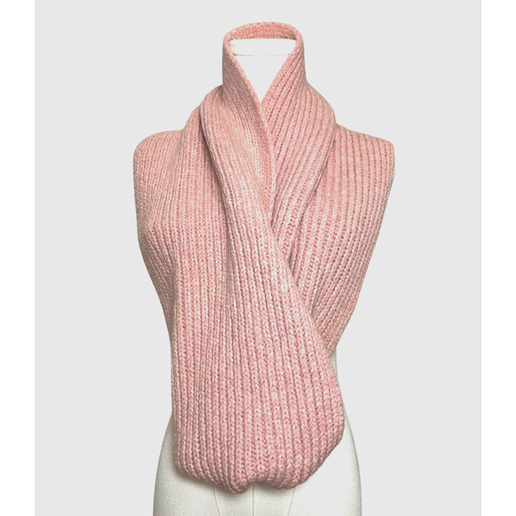 J Crew Pink Wool Cashmere Blend Chunky Knit Infinity Scarf - Picture 2 of 4